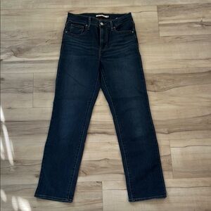 Levi's Dark Blue Straight Leg Women's Jeans